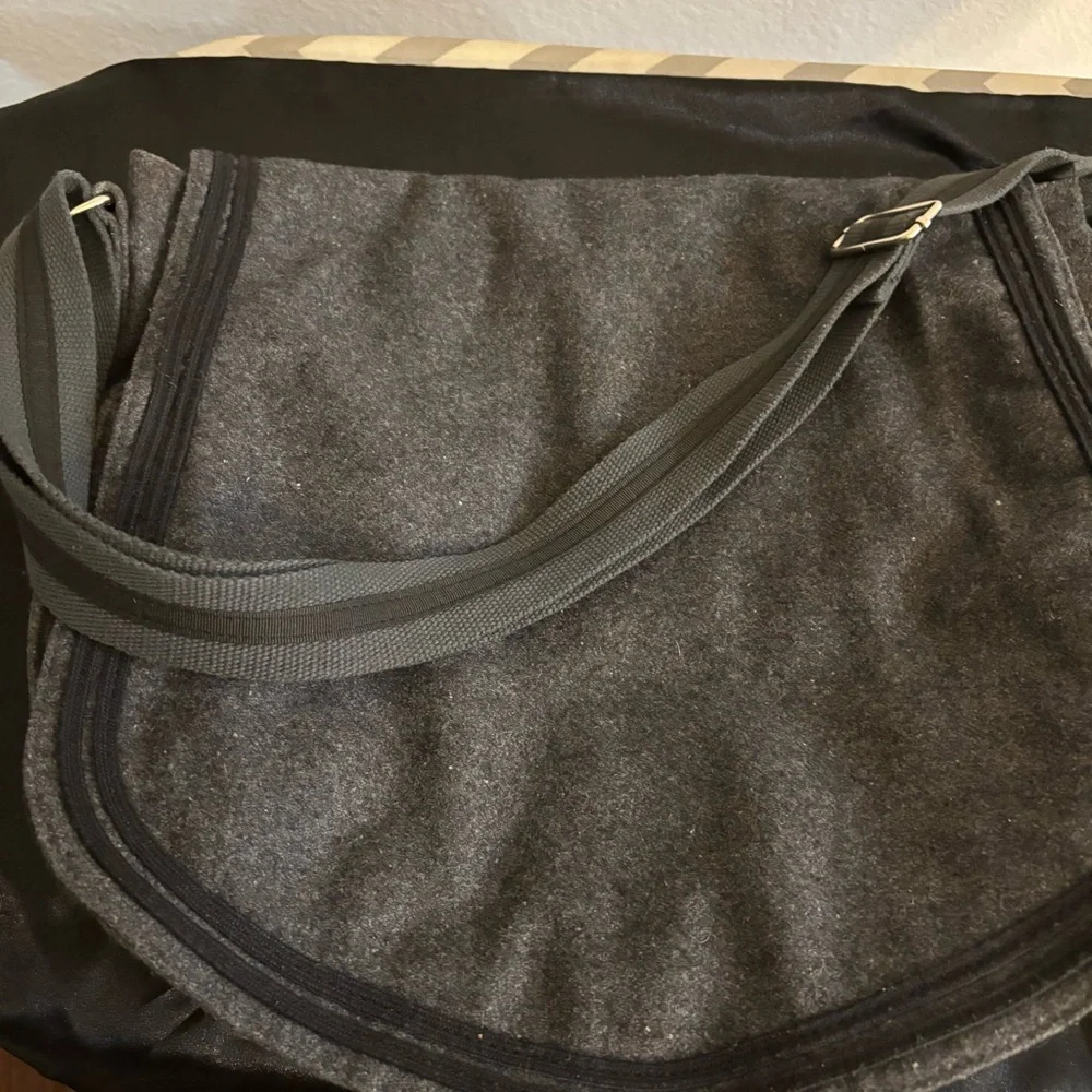Gray Men's Large Shoulder Messenger Bag